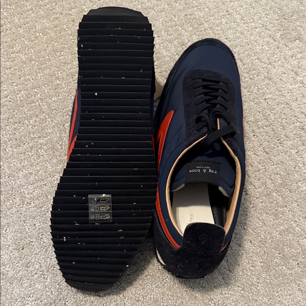 rag & bone Navy and Orange Men's Sneakers - Picture 5 of 5